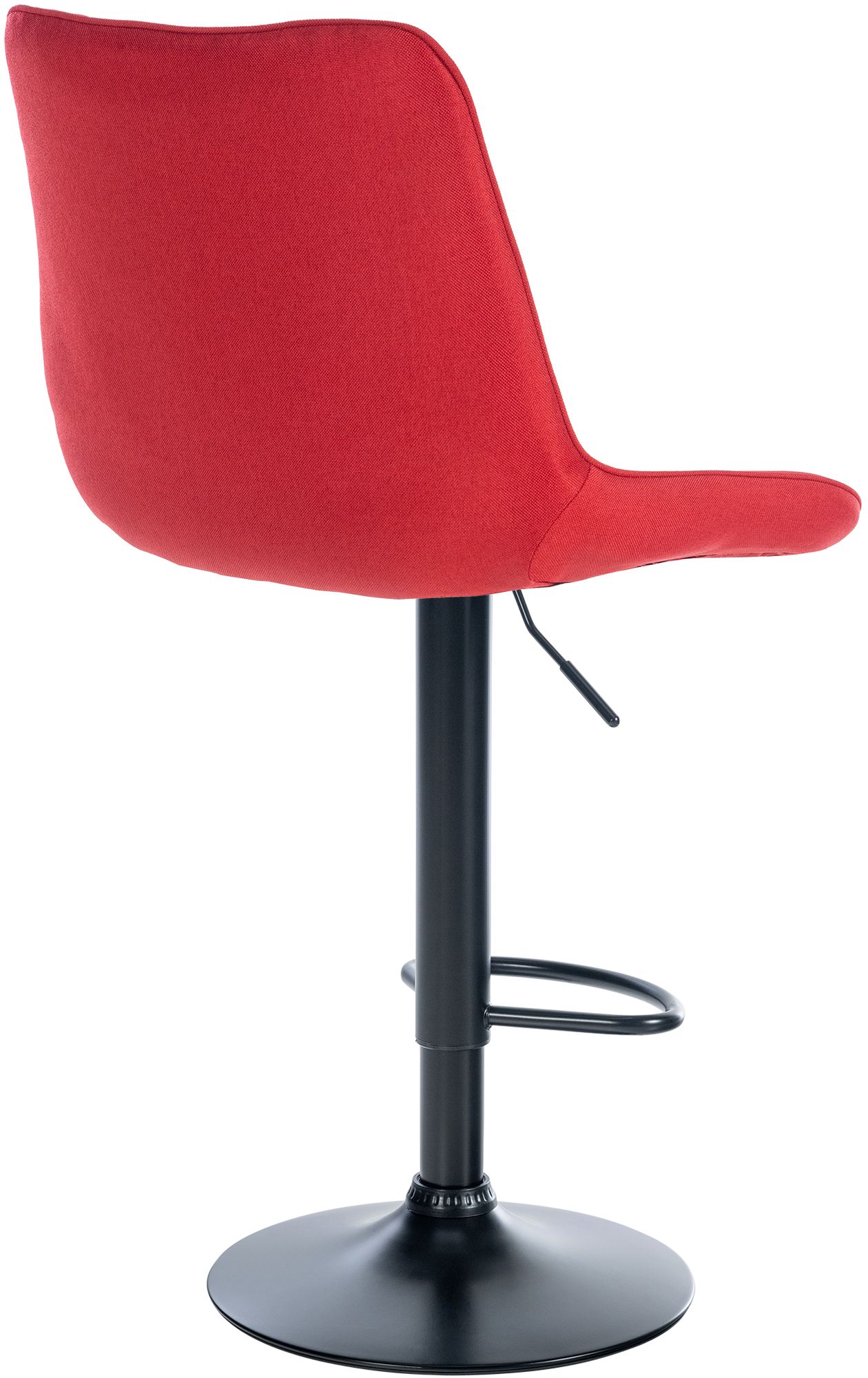 Barhocker Toni Stoff schwarz, rot