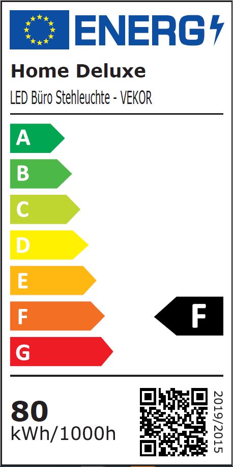 LED Büro Stehleuchte VEKOR - Weiß
