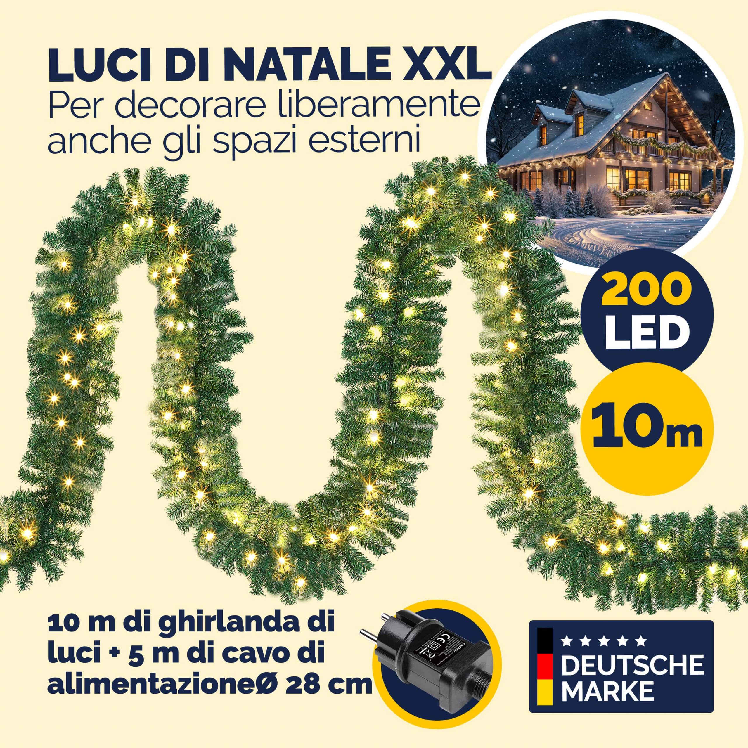 Weihnachtsgirlande 10m In-/Outdoor