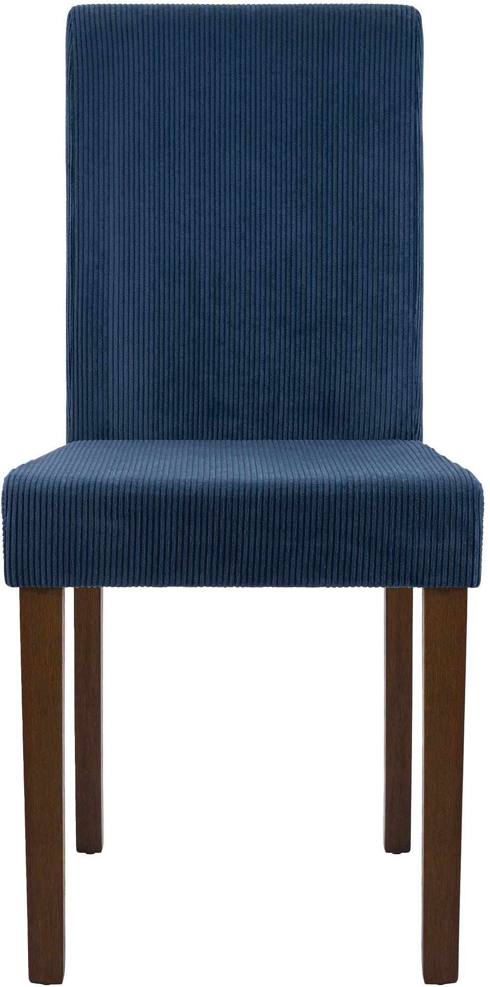 2er Set Esszimmerstuhl Ina Cord antik dunkel, blau