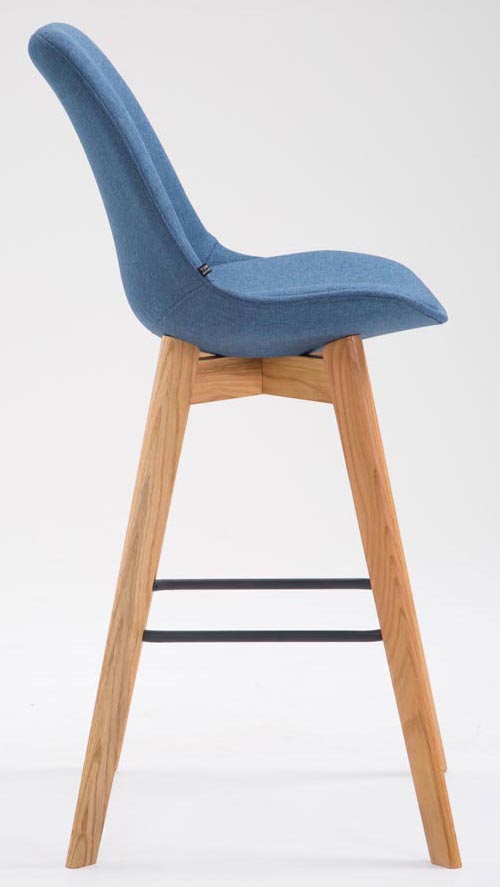 2er Set Barhocker Metz Stoff natura, blau