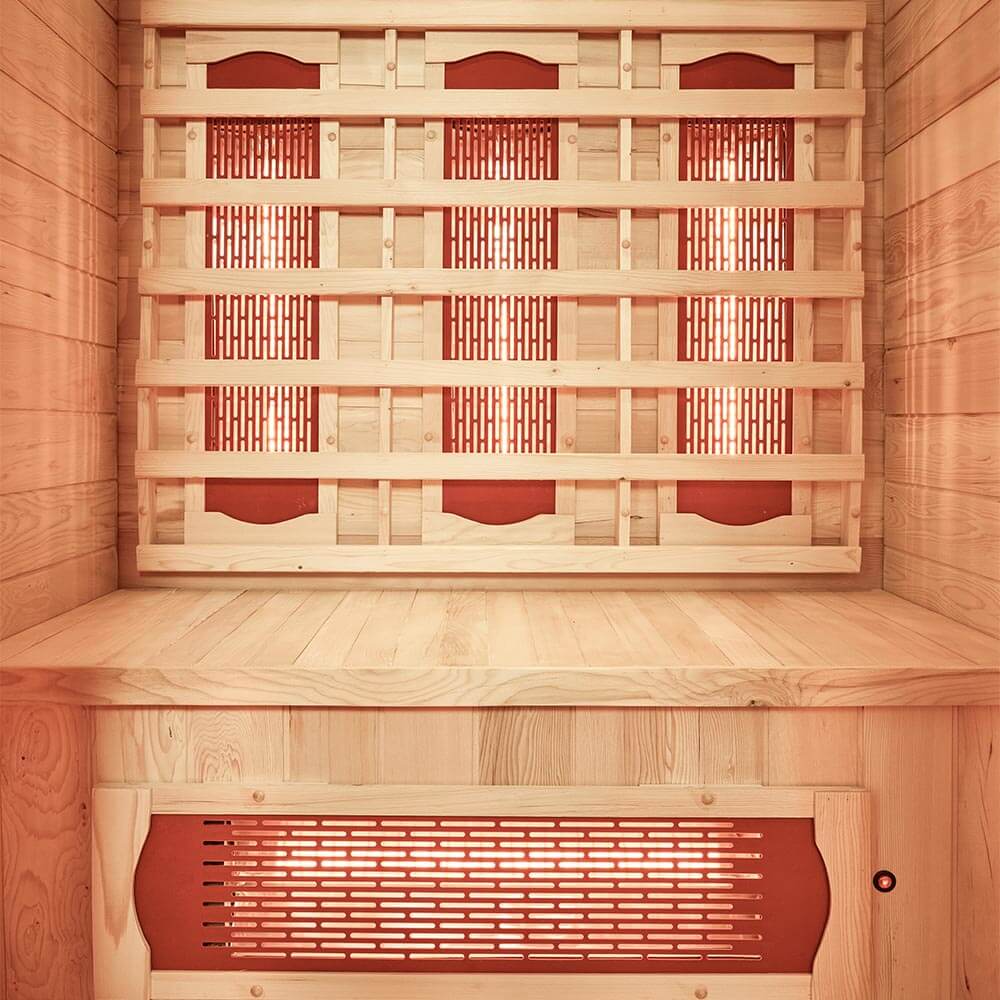 Infrarotkabine mit Vollspektrumstrahler REDSUN M - 120 x 105 cm für 2 Personen