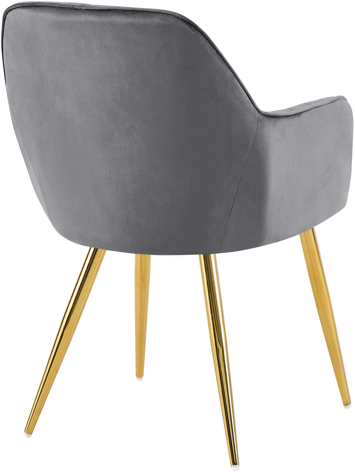 Esszimmerstuhl Cheryl Samt gold, dunkelgrau