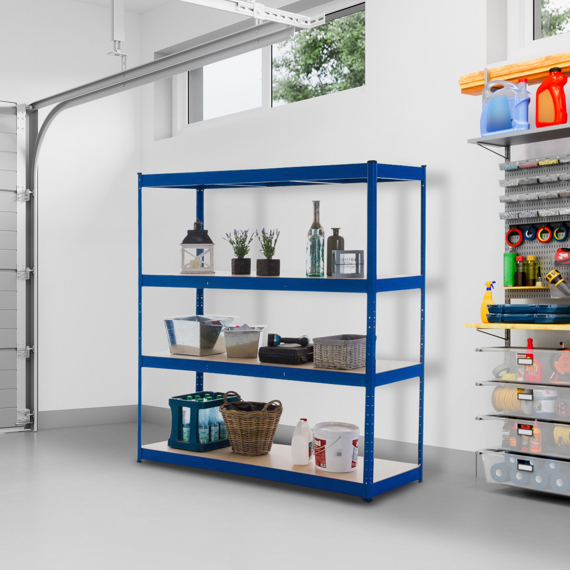 Steckregal 160x60x180, blau