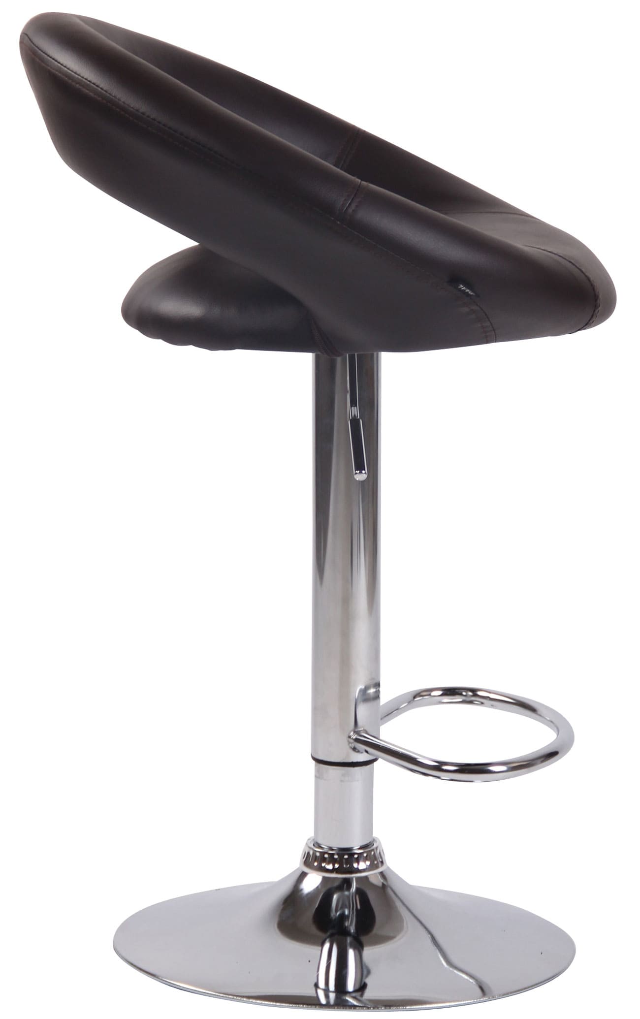 2er Set Barhocker Olinda Kunstleder chrom, braun