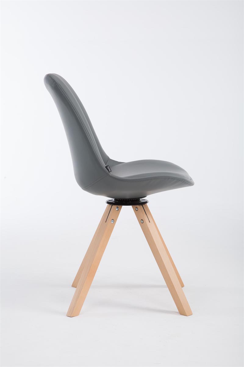 Besucherstuhl Calais Drehbar Natura Square, grau