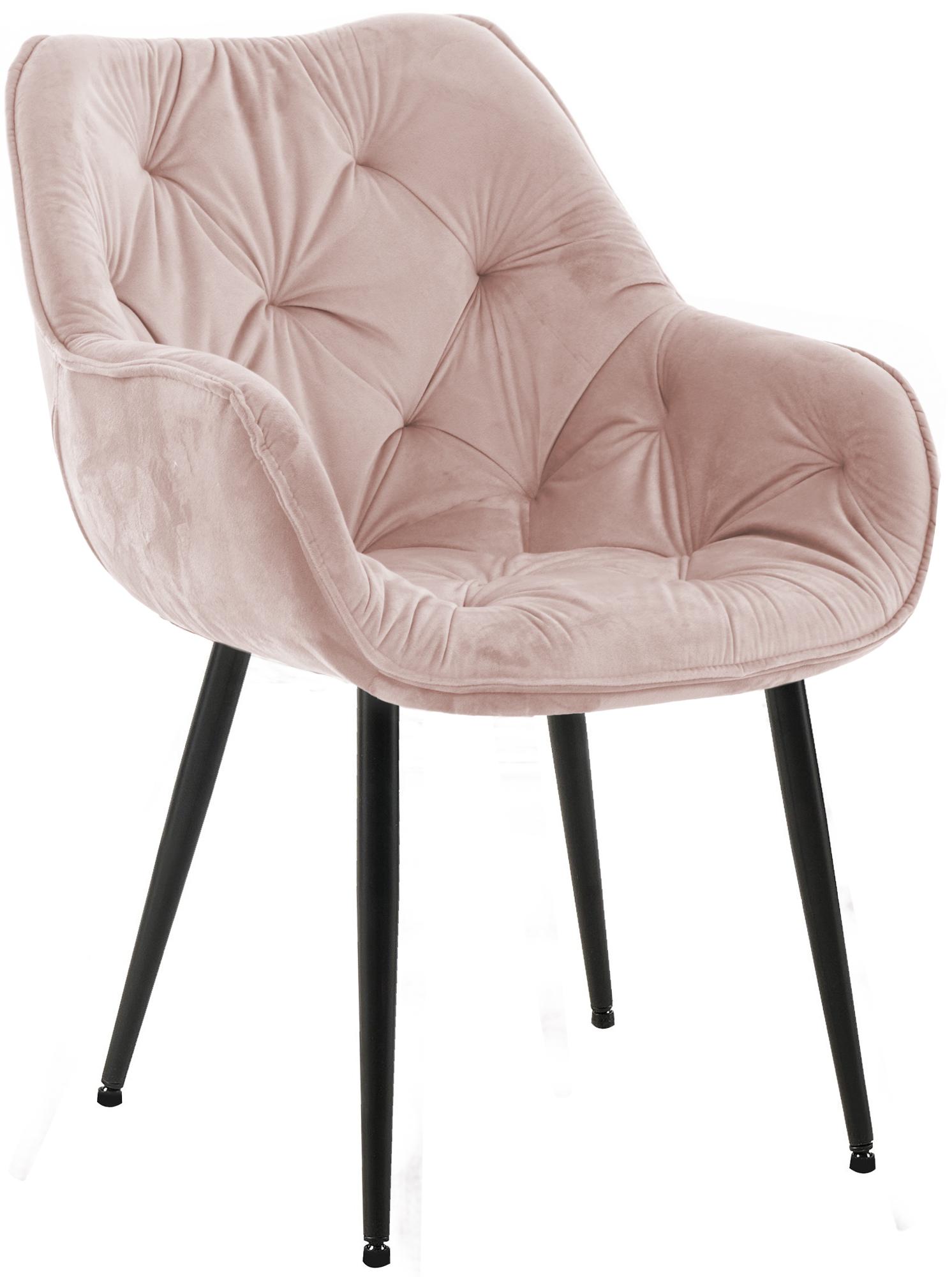 Stuhl Tanna Samt, pink