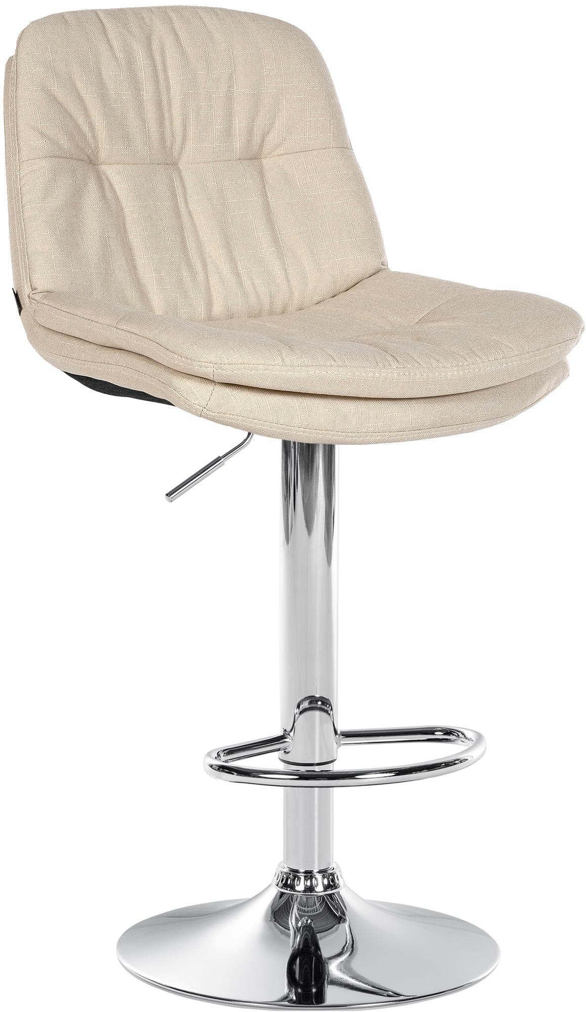Barhocker Laurel Stoff chrom, creme