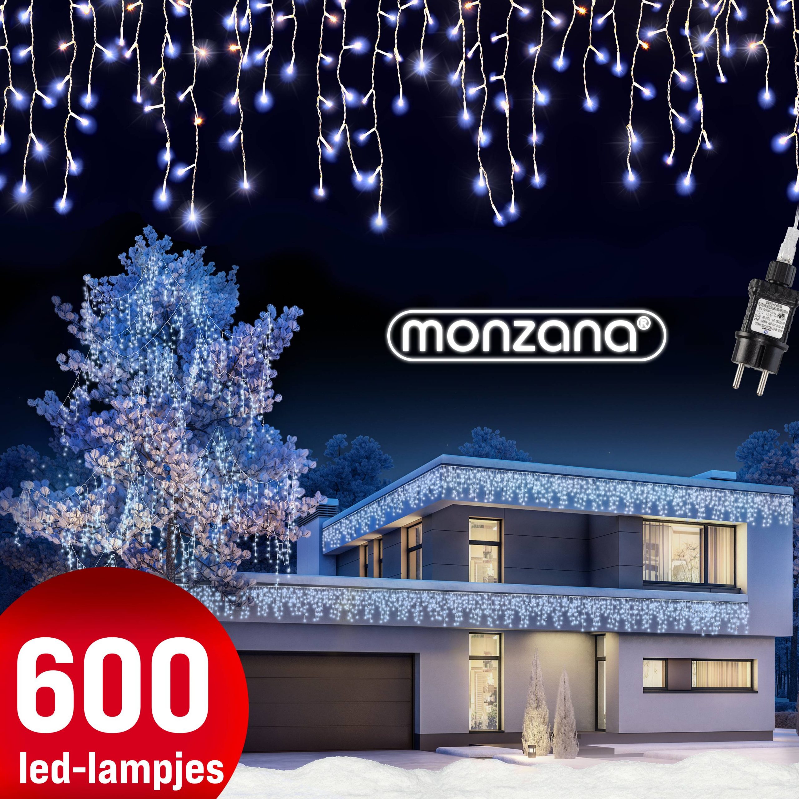 Regenlichterkette LED Kaltweiß 20m