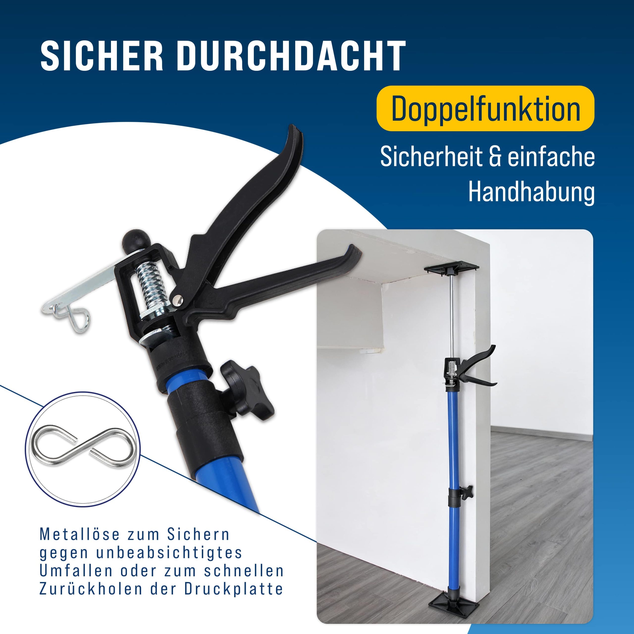 Zargenspanner 4er-Set Blau 115-290cm