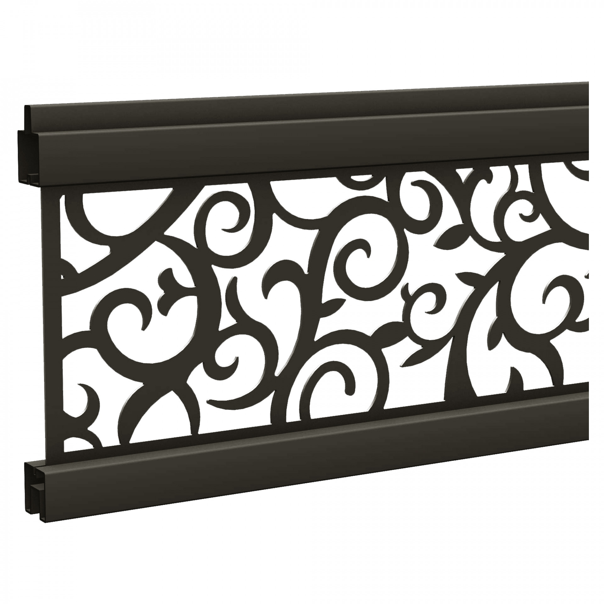 530082 ECOSTECK-Gitterfüllung Ranken, ANTHRAZIT, 20 x 140 x 1800 mm, Aluminium