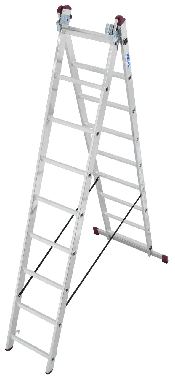 CORDA Vielzweckleiter mit Treppenfunktion 3x9 Sprossen