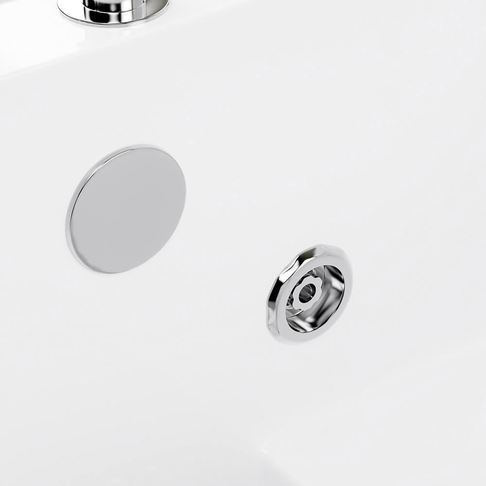 Seniorenbadewanne sitzend mit Whirlpoolfunktion VITAL L - 85 x 95 cm Rechts