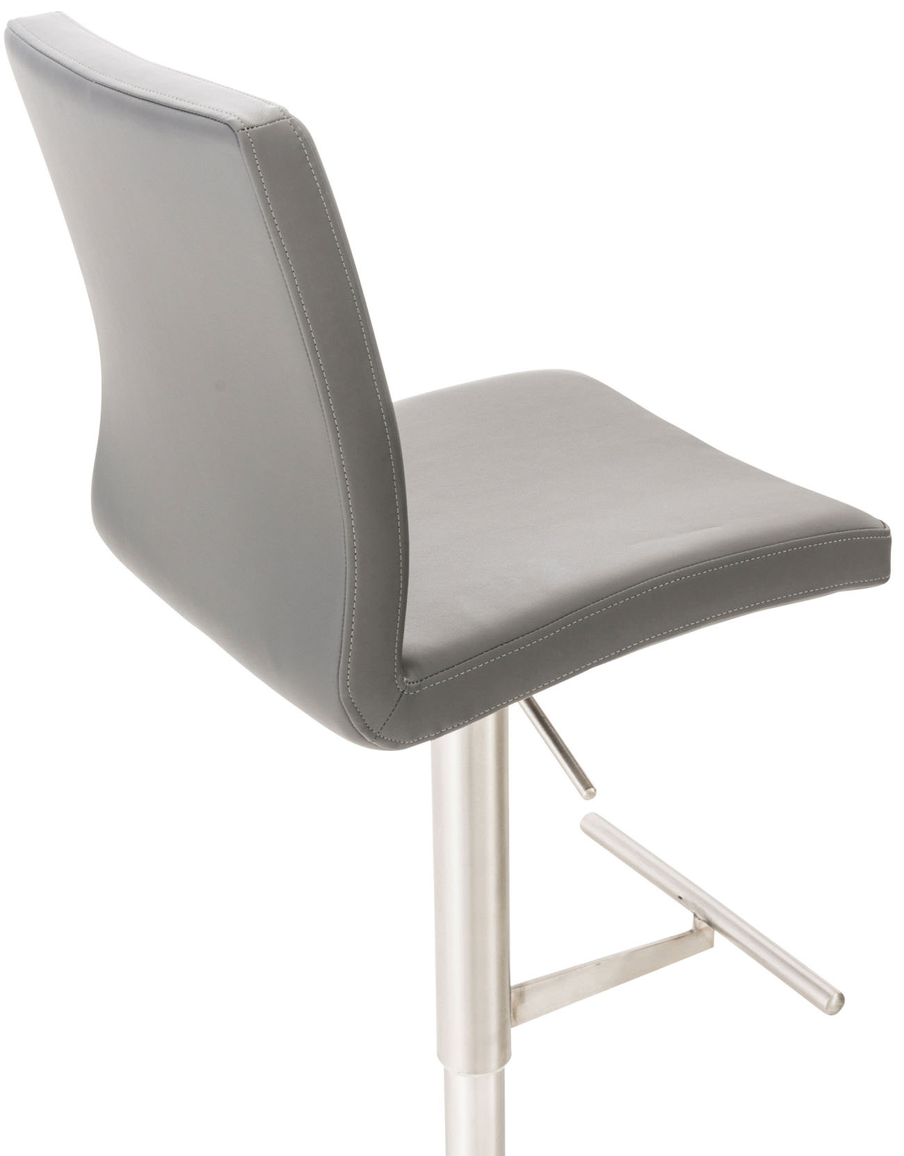 Barhocker Cadiz Kunstleder edelstahl, grau