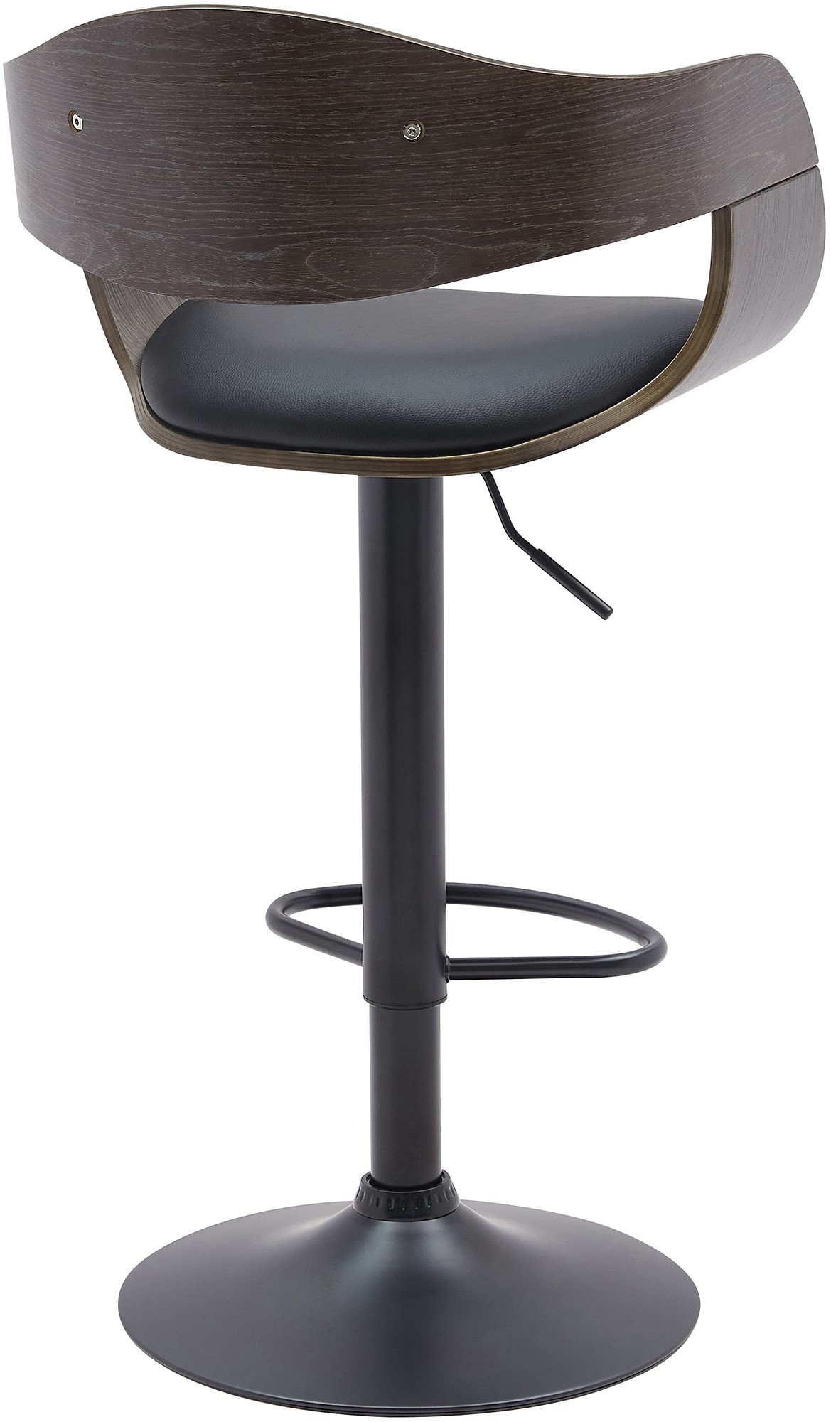 2er Set Barhocker Kingston B Kunstleder, schwarz/grau