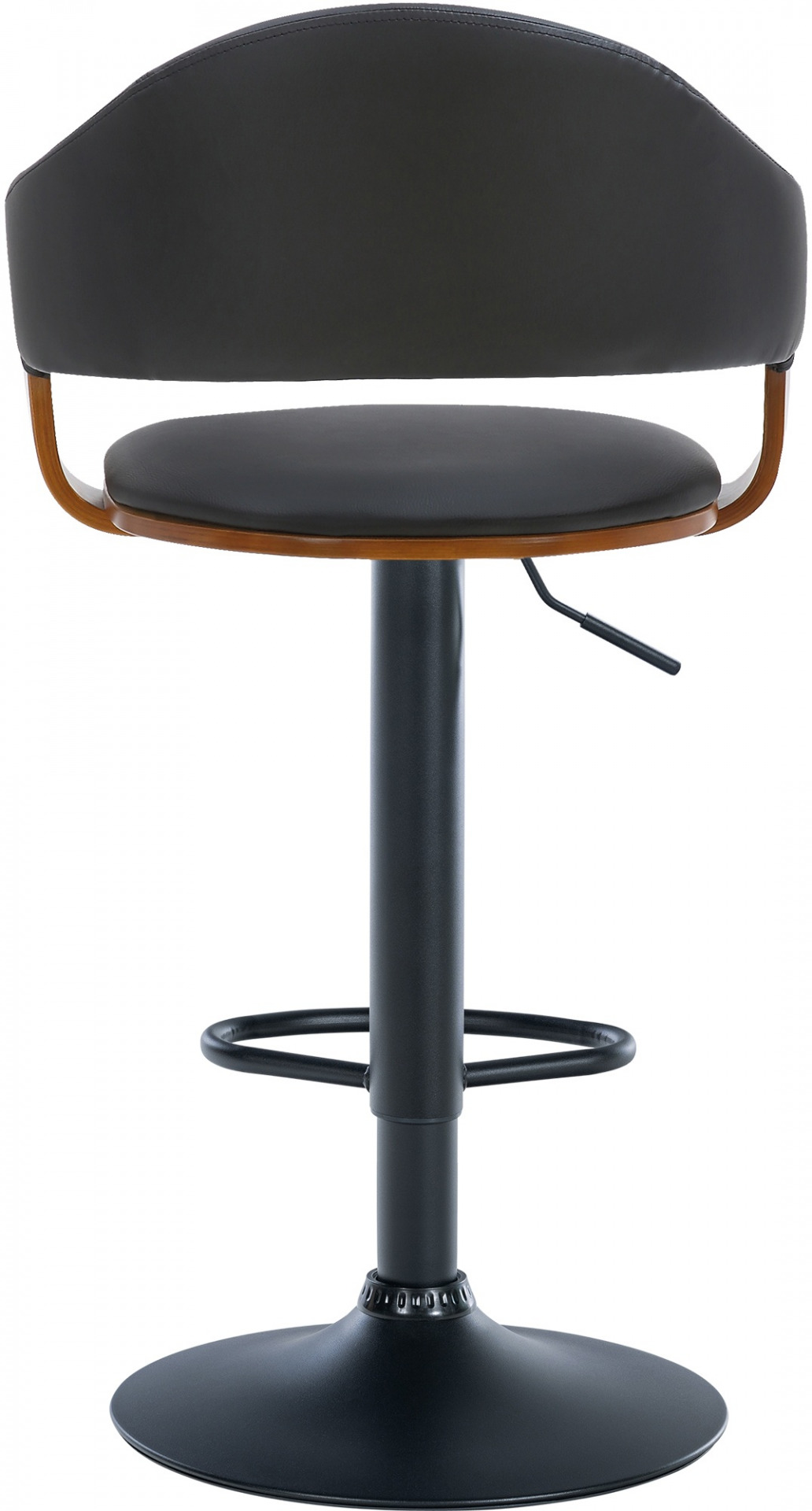 2er Set Barhocker Nilse Kunstleder schwarz, walnuss/schwarz