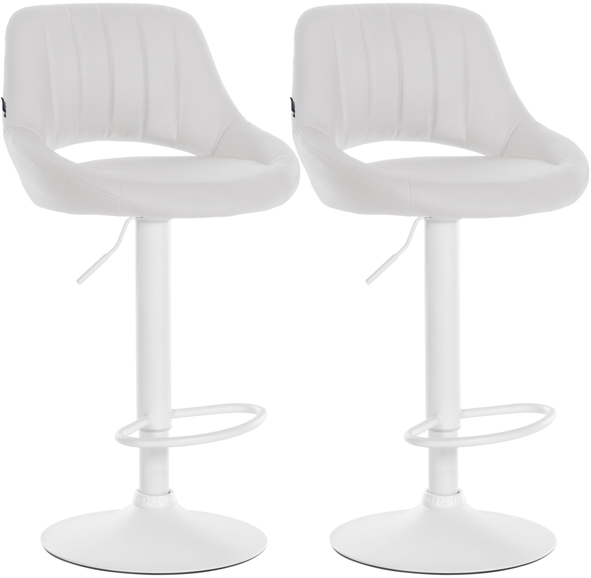 2er Set Barhocker Milet Kunstleder W, weiß