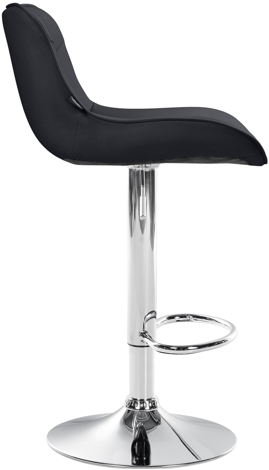 2er Set Barhocker Vonore Kunstleder chrom, schwarz