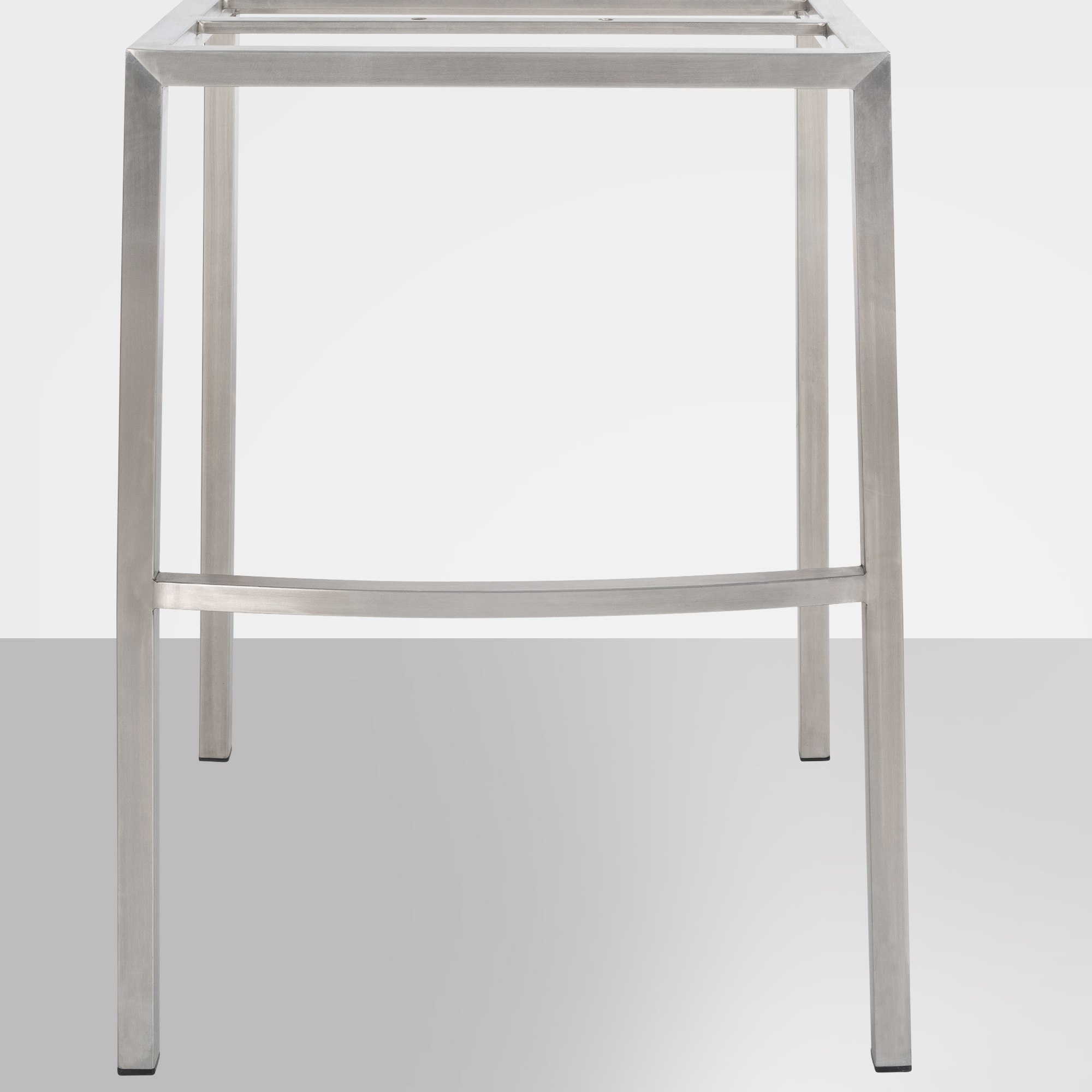 Barhocker Damaso E Samt mit 4-Fuß Gestell, braun