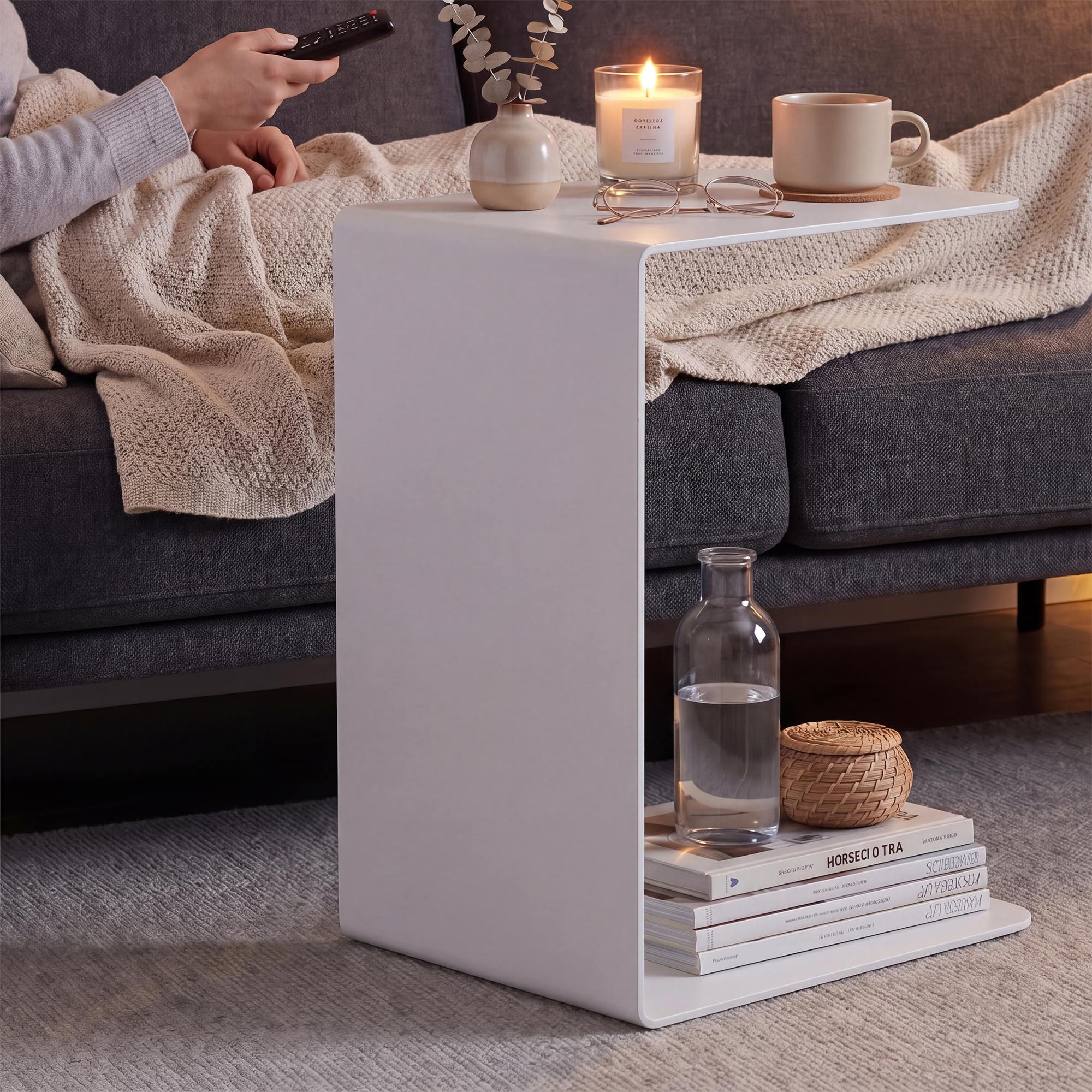 Beistelltisch Selby 60 cm, weiß