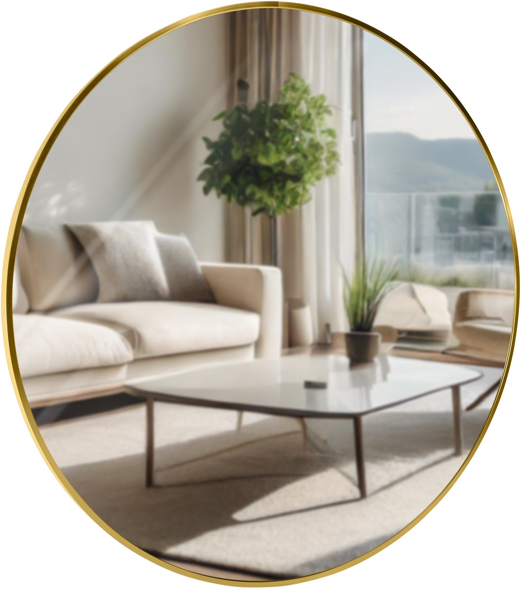 Wandspiegel Elsie XL, gold glanz