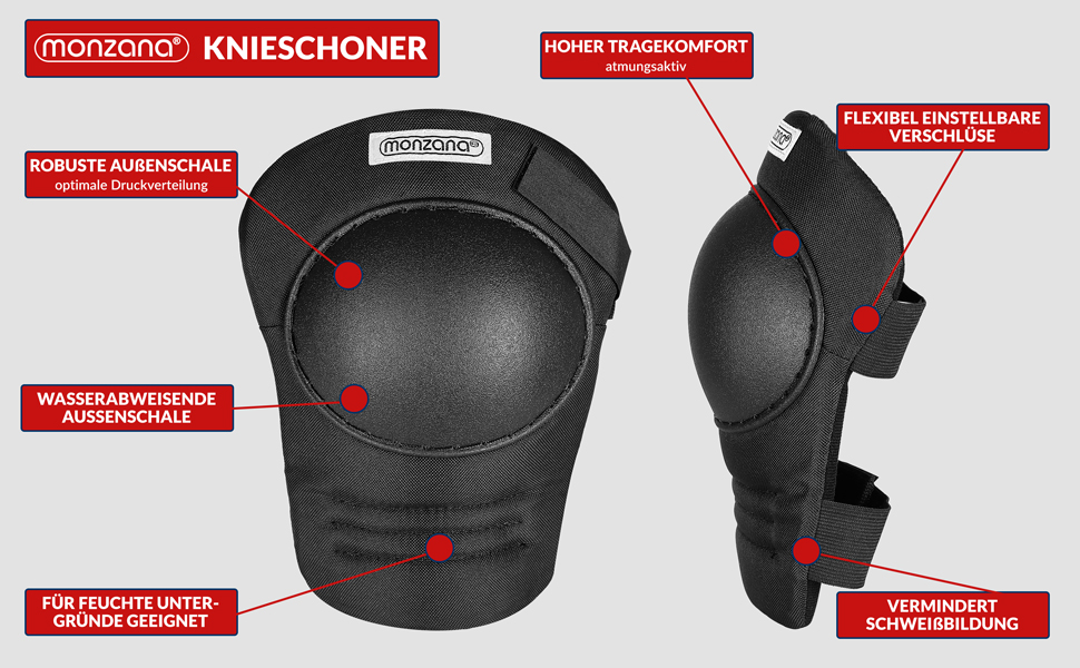 Knieschoner 1 Paar Schwarz