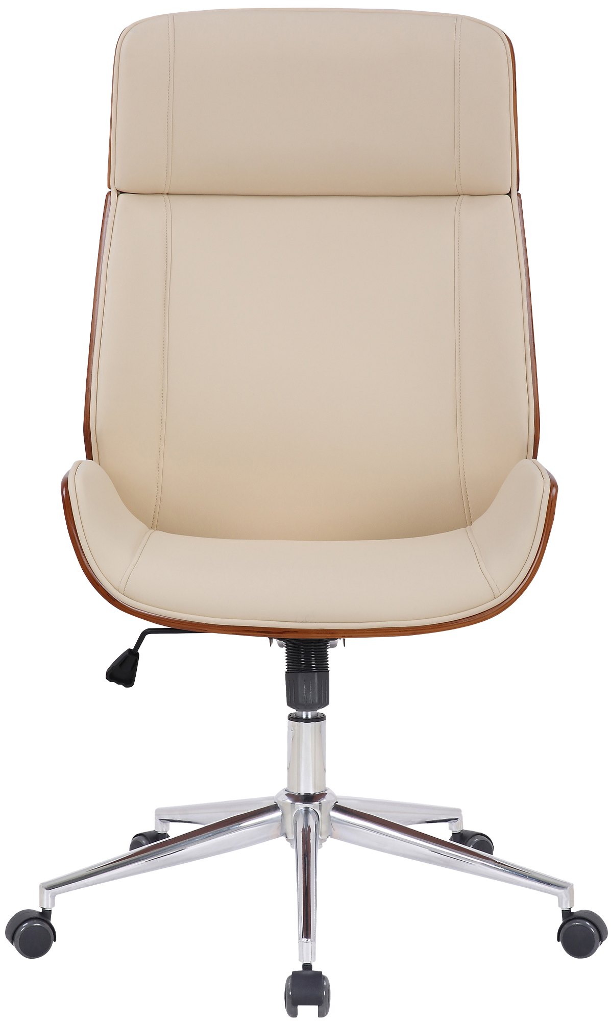 Bürostuhl Varel Kunstleder, walnuss/creme