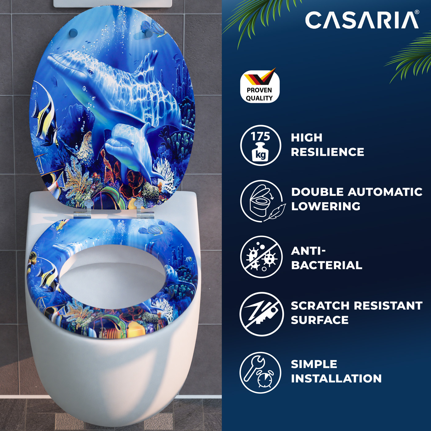 Toilettensitz Sealife mit Absenkautomatik