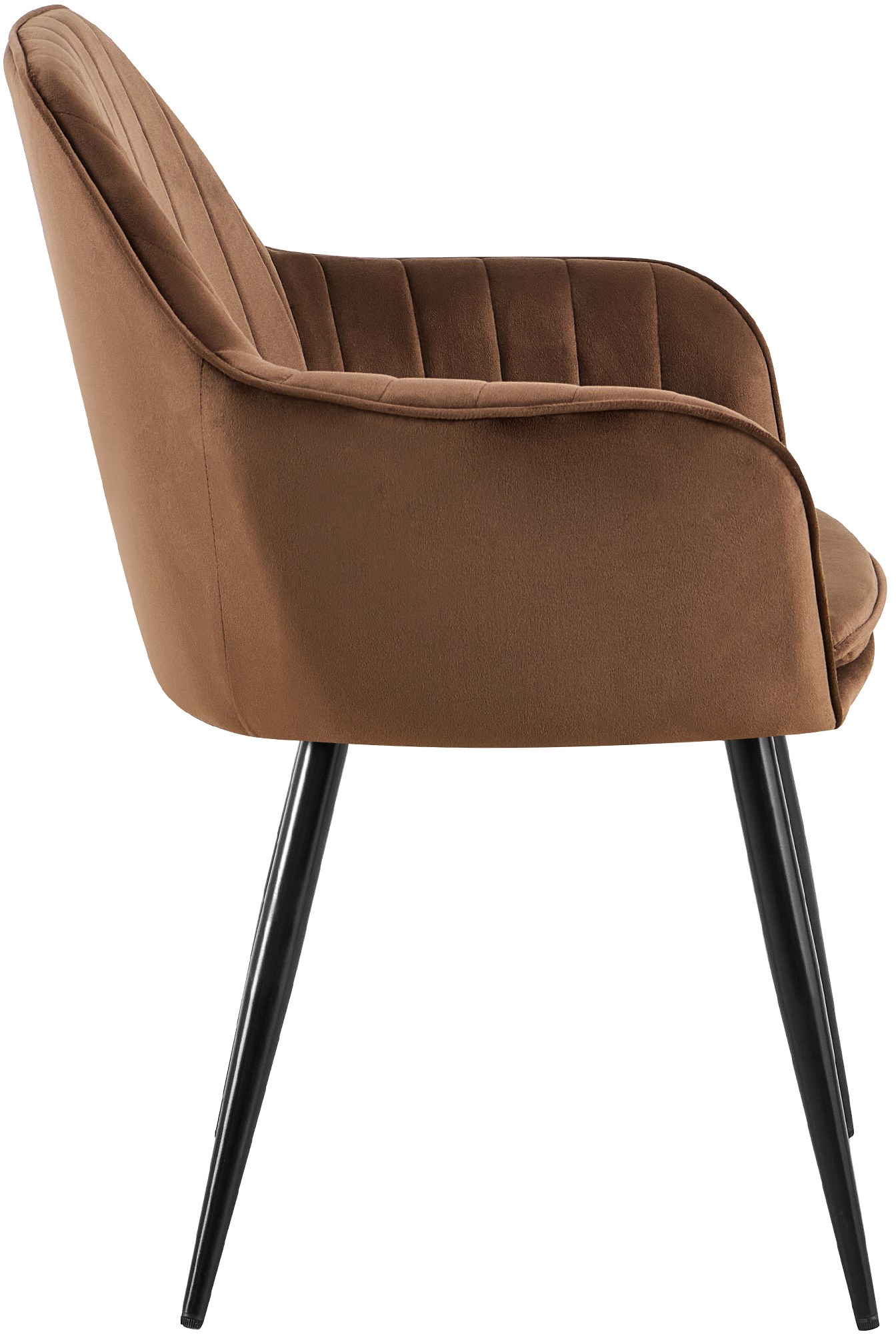 Esszimmerstuhl Cheryl Samt schwarz, braun
