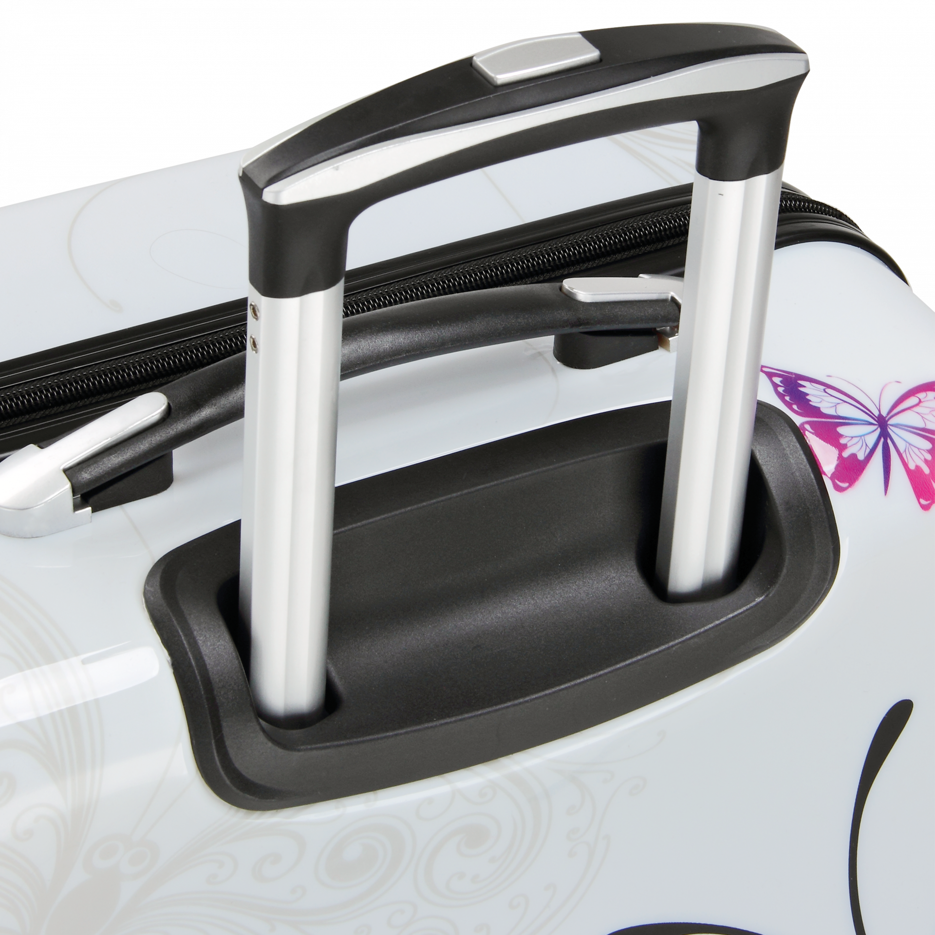 Hartschalenkoffer Set 4-tlg Rollen 360º Beautycase Butterfly Polycarbonat