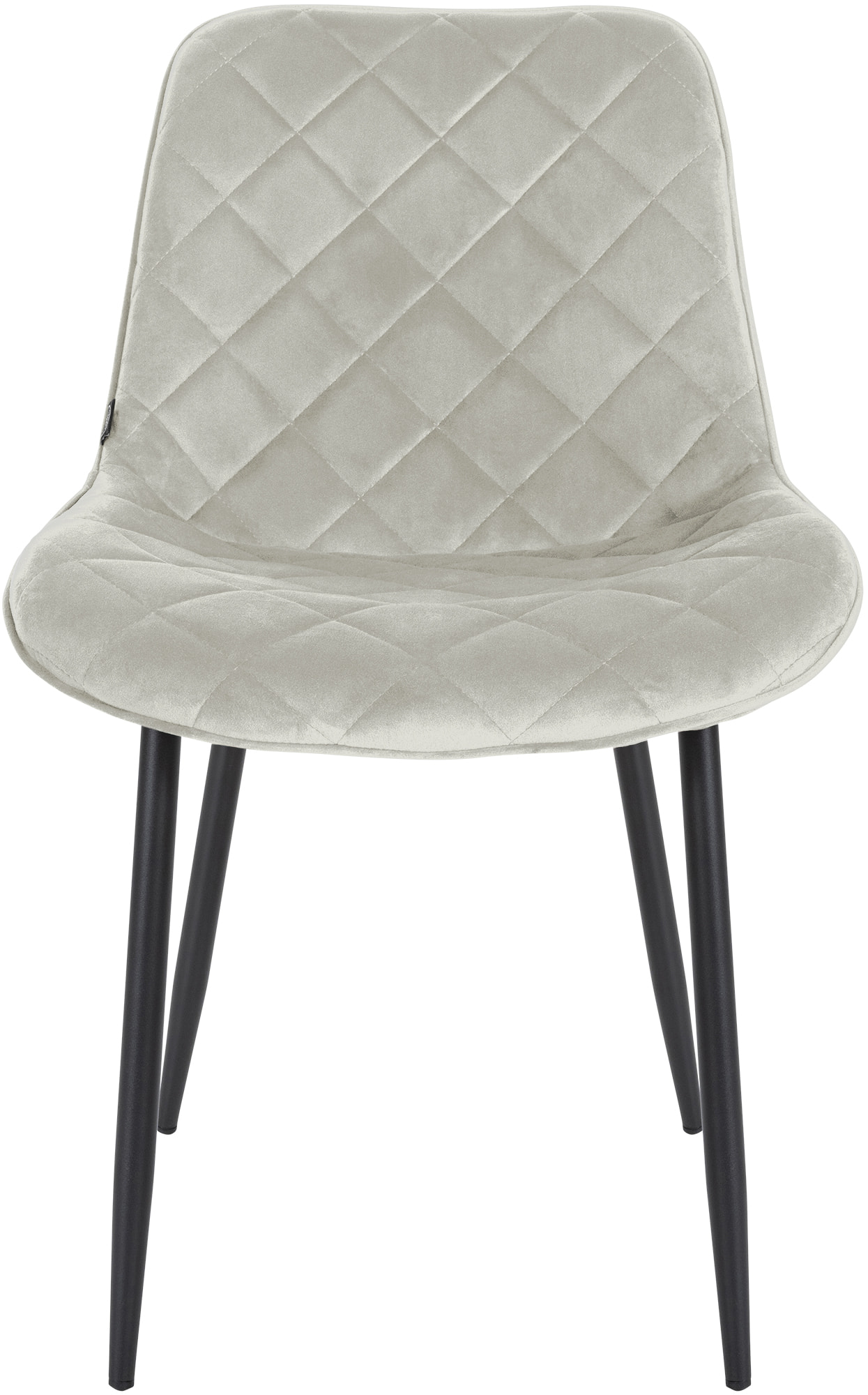 4er Set Stühle Springs Samt, creme