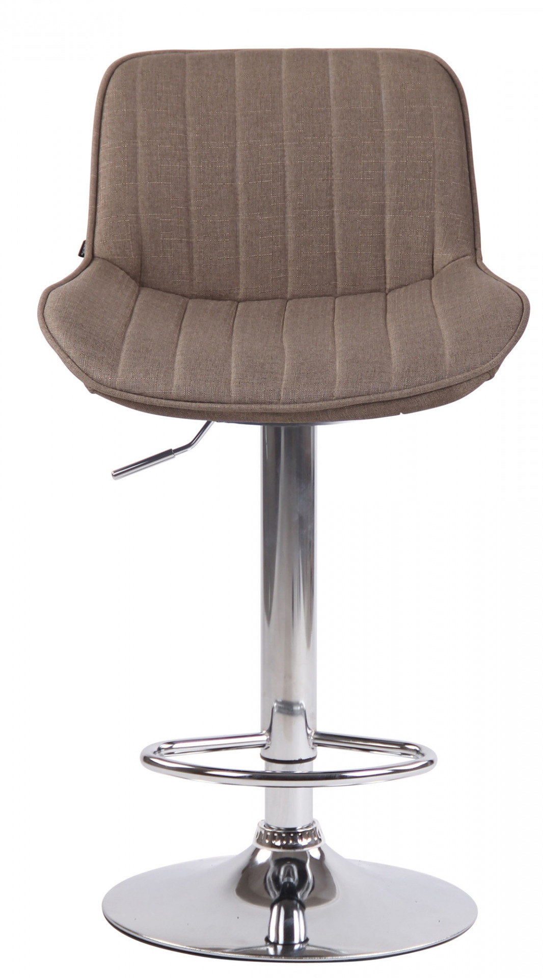 Barhocker Lentini Stoff chrom, taupe