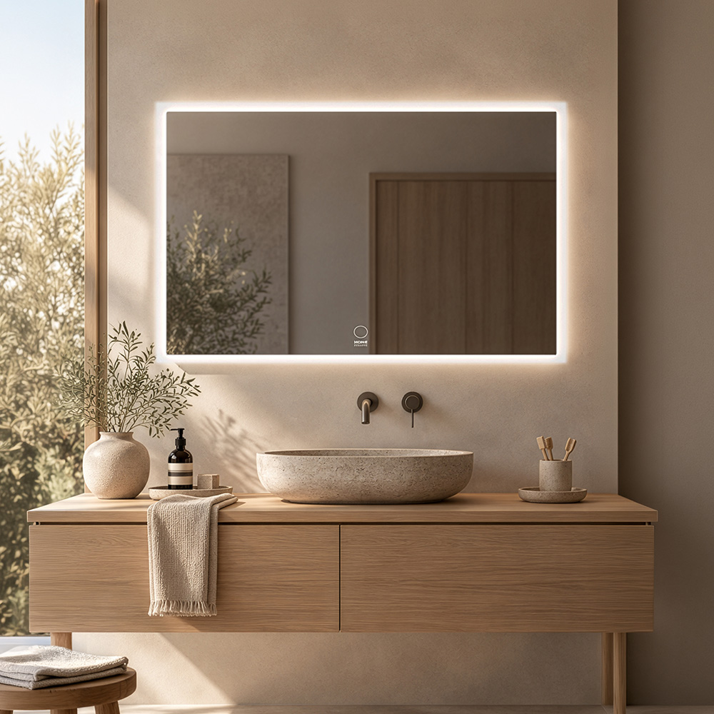 LED-Spiegel Rechteckig NOLA – 90 x 70 cm