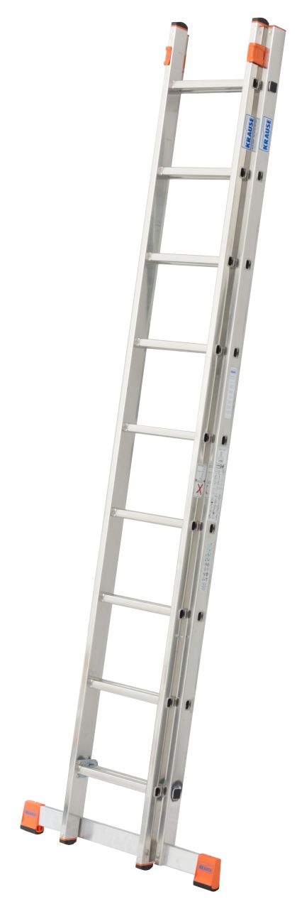 MONTO Fabilo Sprossen-Schiebeleiter, zweiteilig 2x9 Sprossen