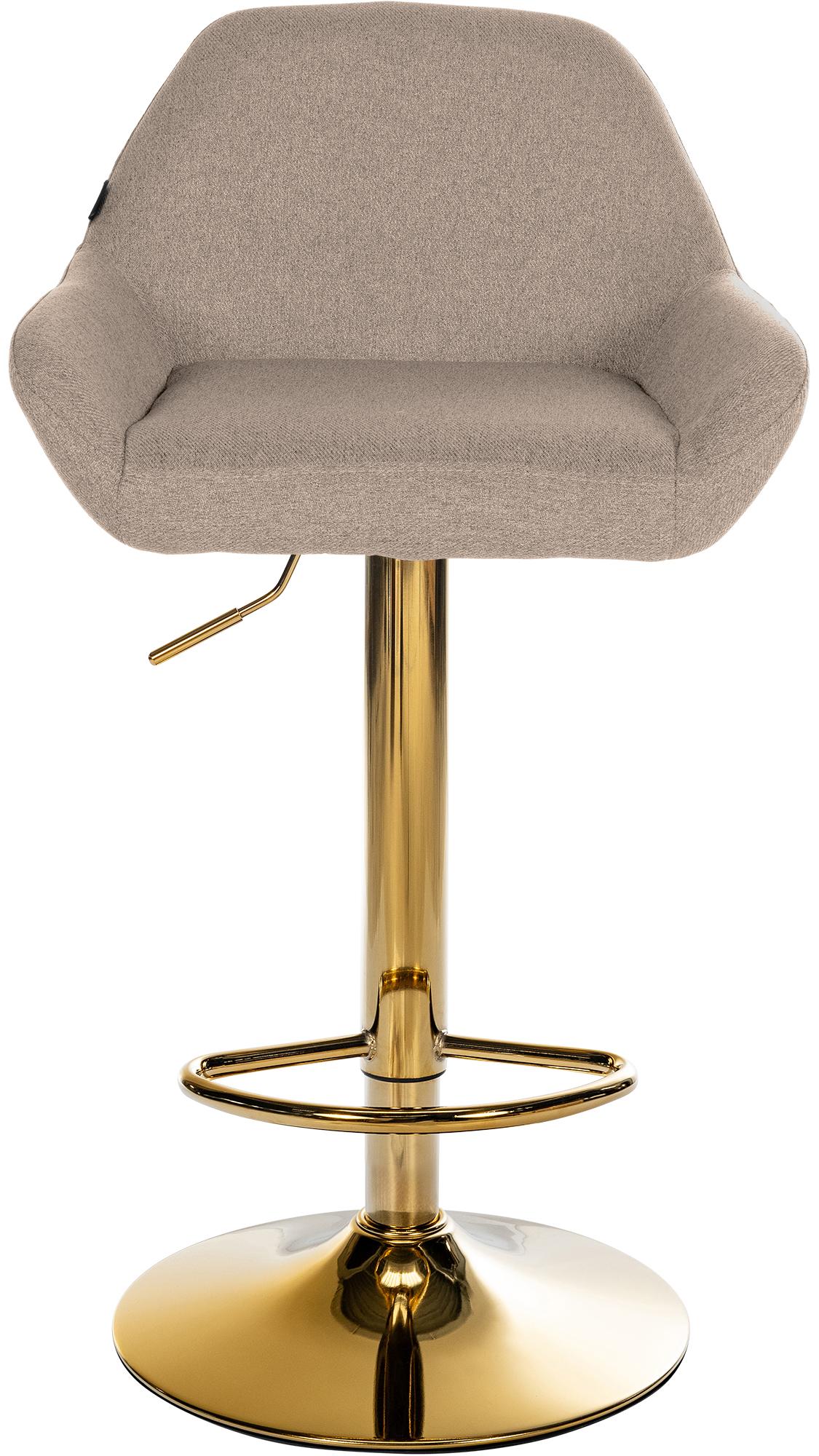 2er Set Barhocker Braga Gold Stoff, taupe