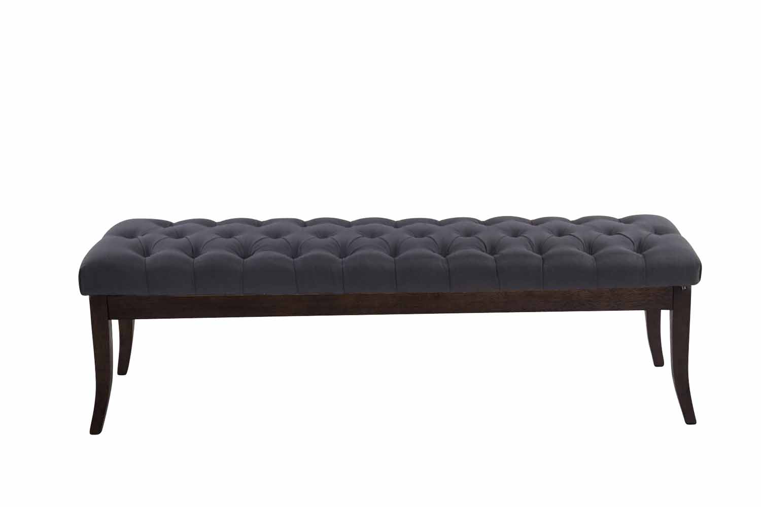 Sitzbank Ramses Stoff antik-dunkel 150 cm, schwarz