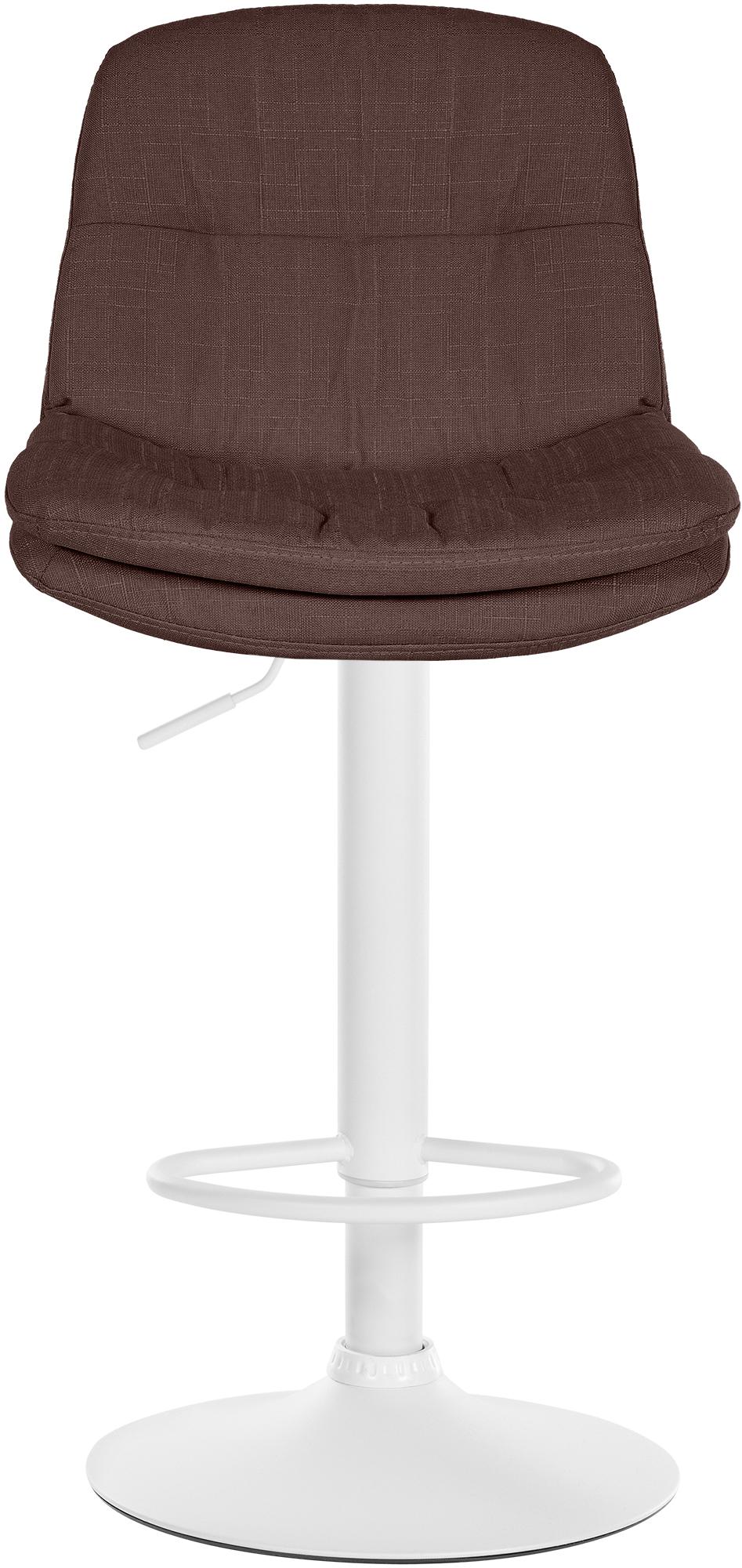 Barhocker Laurel Stoff weiß, braun