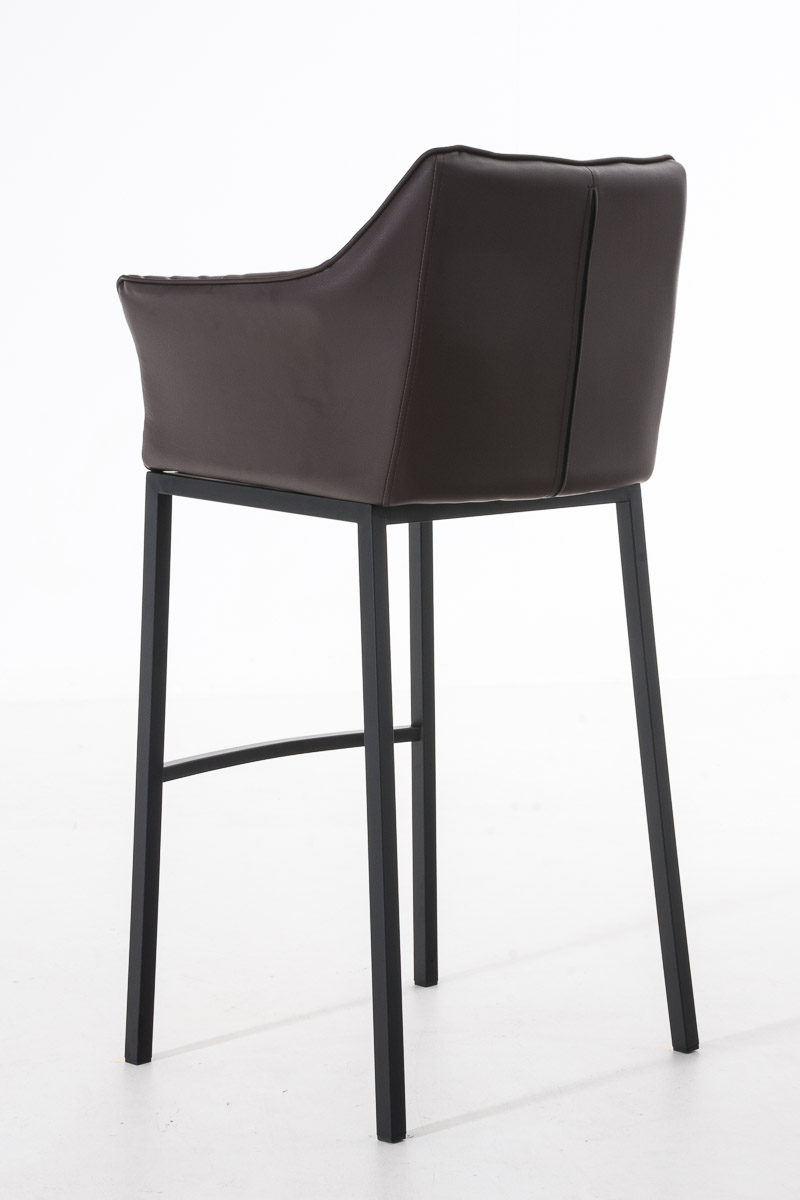 Barhocker Damaso B mit 4-Fuß Gestell, braun