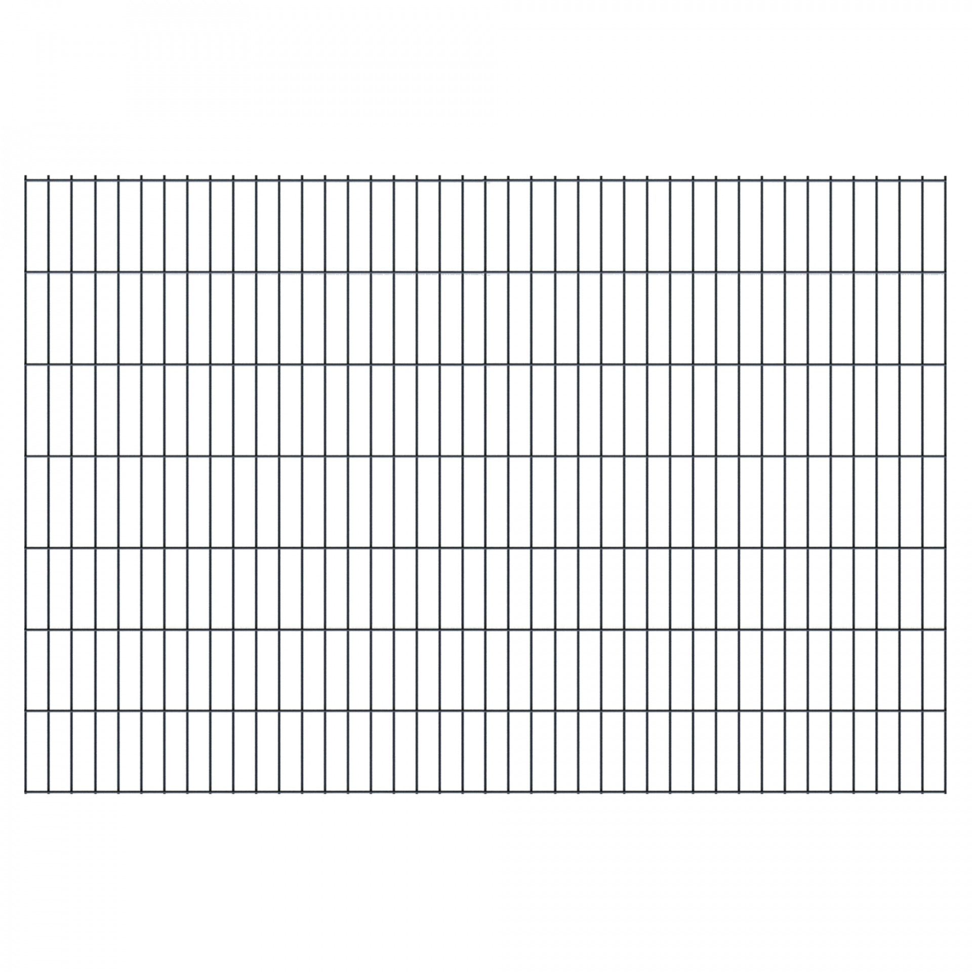 BASIC Doppelstabmatte ANTHRAZIT, 200 x 140 cm, RAL 7016, Stäbe 6/5/6, MW 50/200 mm