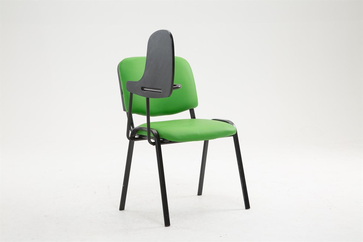 Stuhl Ken mit Klapptisch Kunstleder, grün