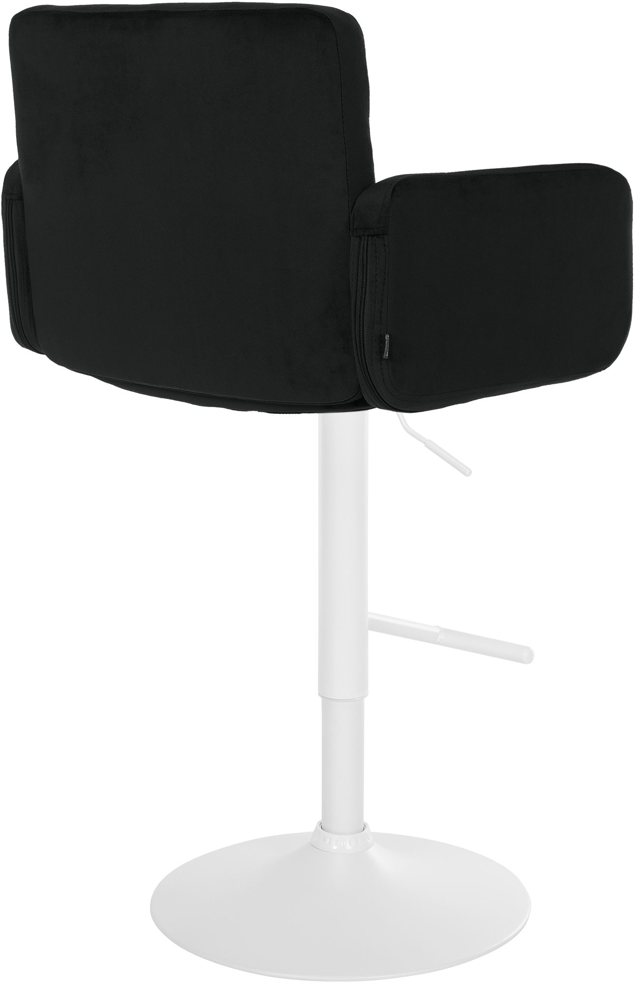 Barhocker Los Angeles Samt weiß, schwarz