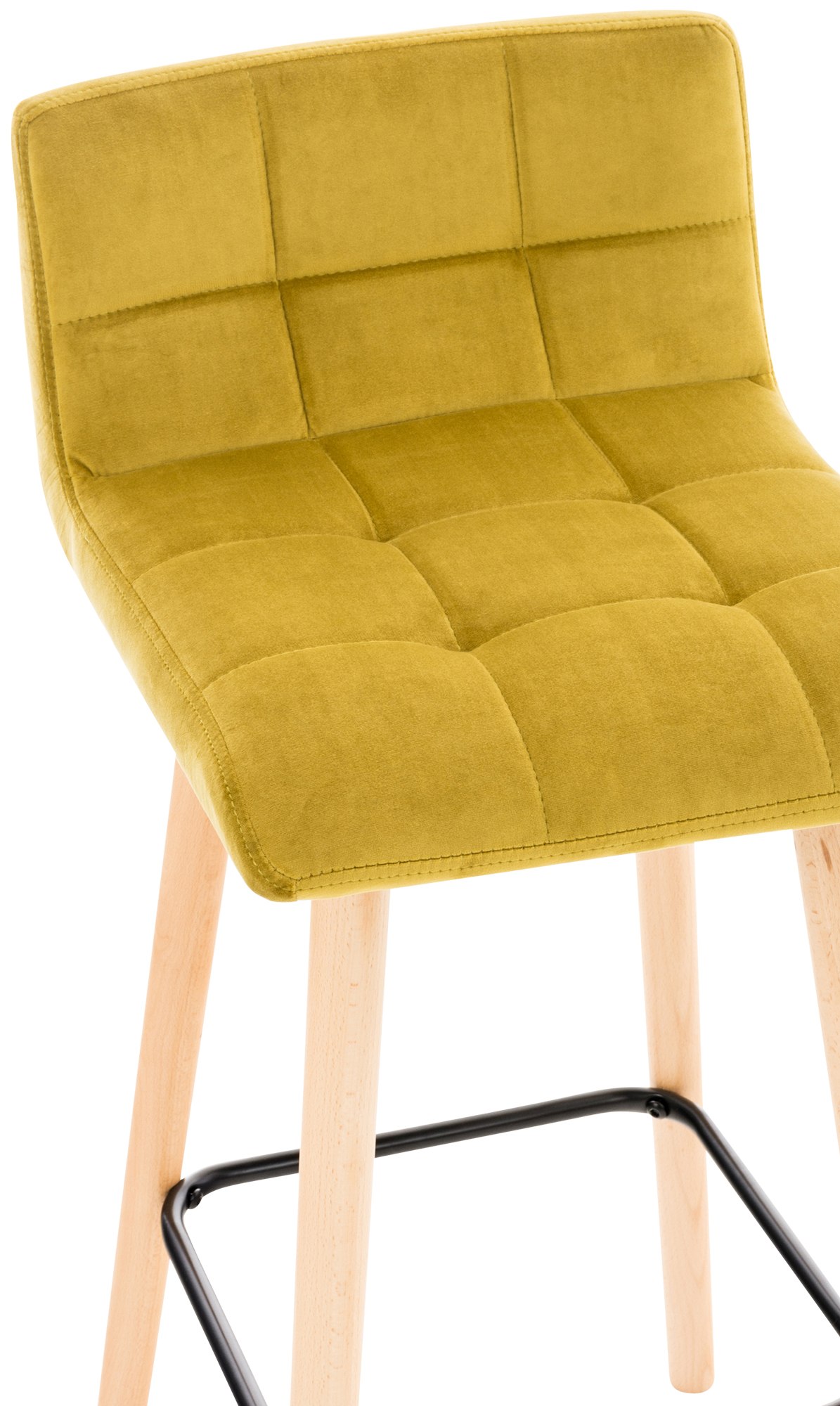 Barhocker Lincoln Samt, gelb