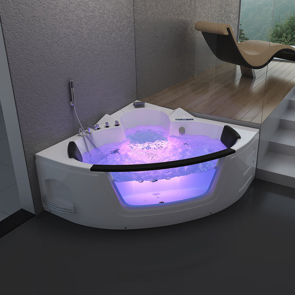 Whirlpool Badewanne mit Lichttherapie LAGUNA L - 157 x 157 cm
