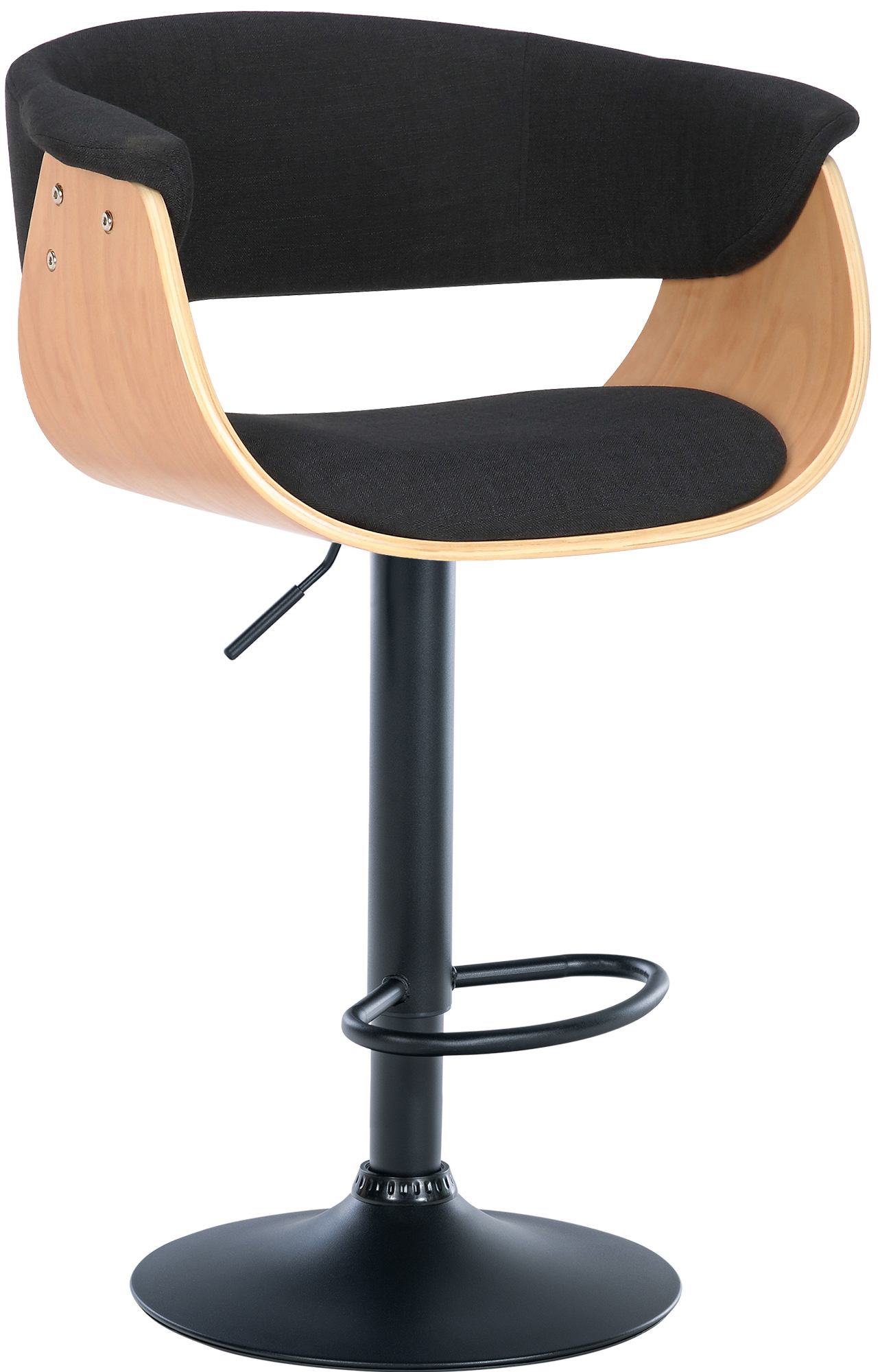 Barhocker Vestal Stoff, natura/schwarz