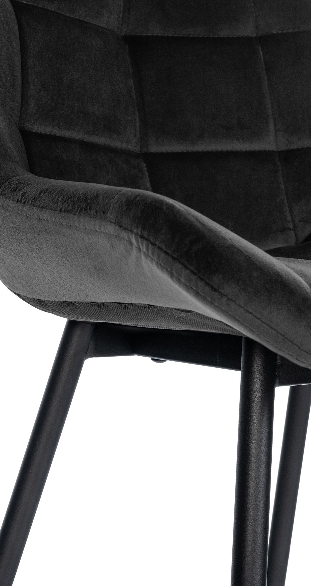 Barhocker Weston Samt, schwarz
