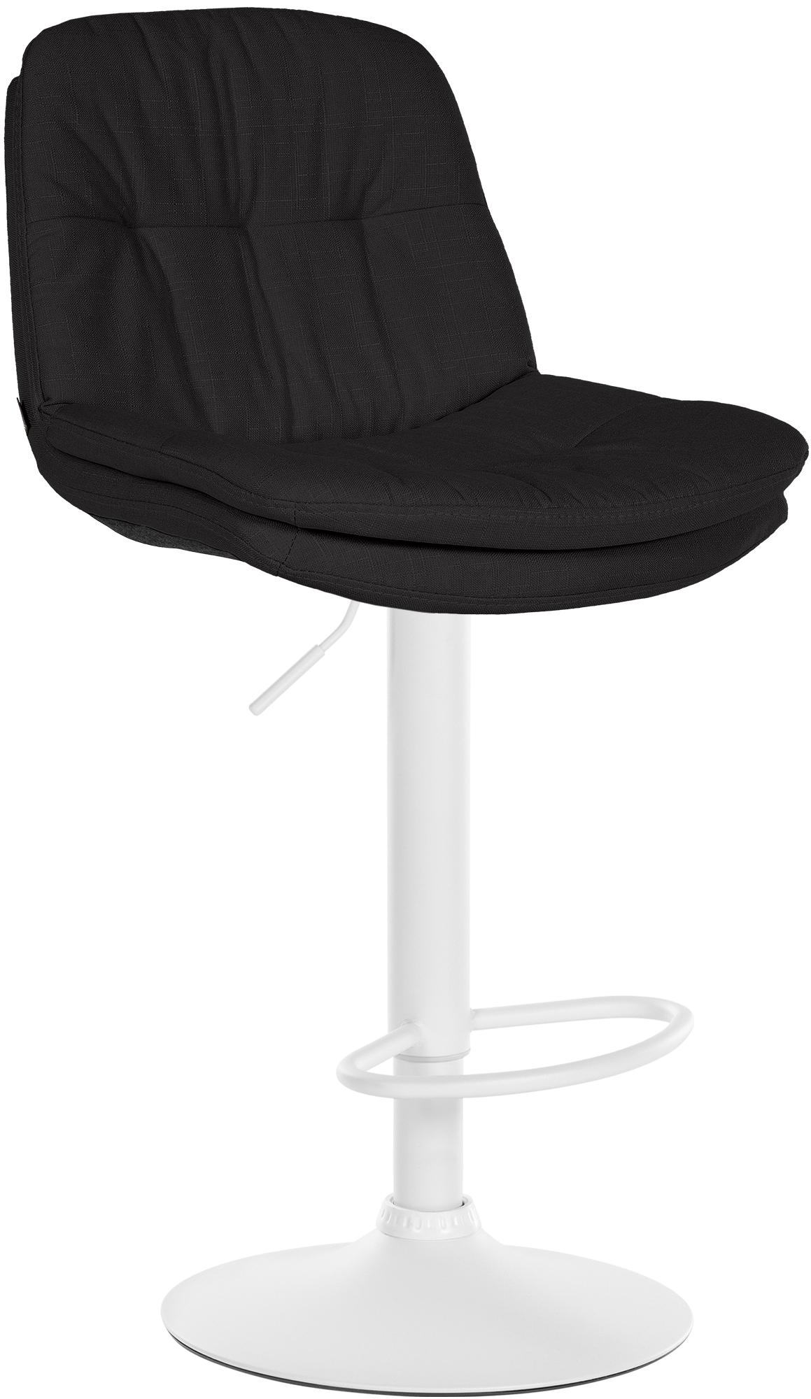 Barhocker Laurel Stoff weiß, schwarz