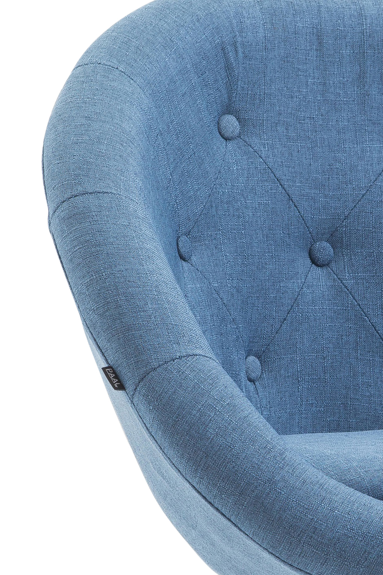 Barhocker London V2 Stoff schwarz, blau