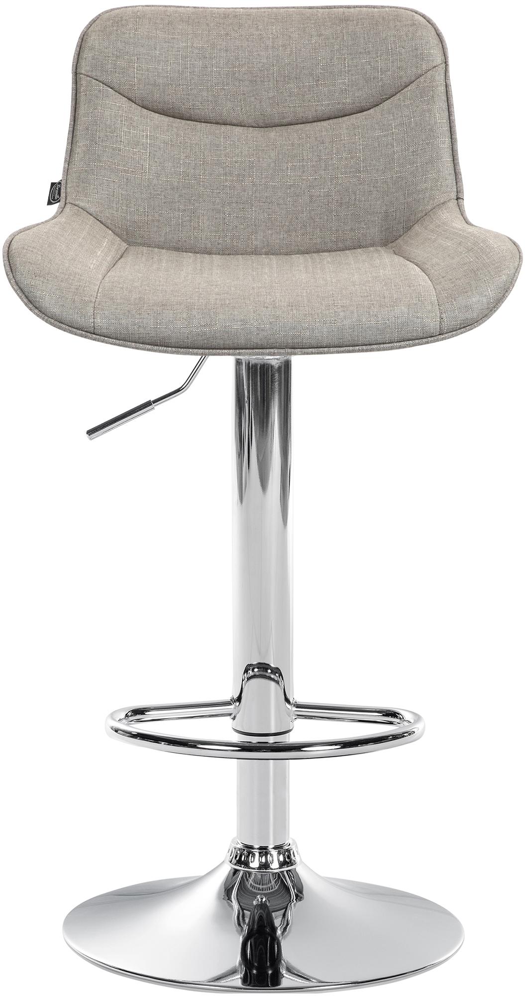 2er Set Barhocker Vonore Stoff chrom, taupe