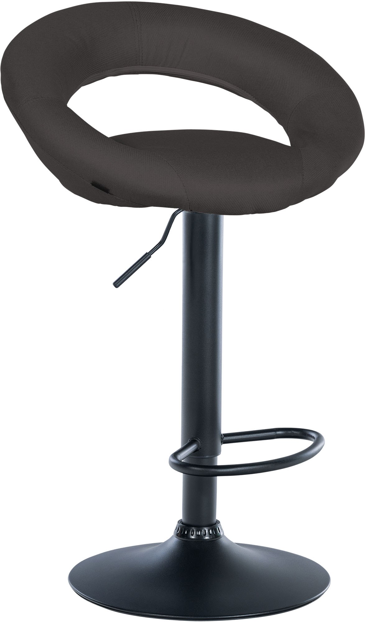 Barhocker Olinda Stoff schwarz, dunkelgrau