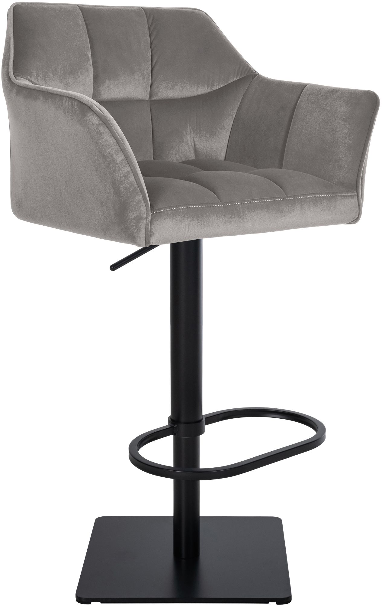 Barhocker Damaso B Samt, grau